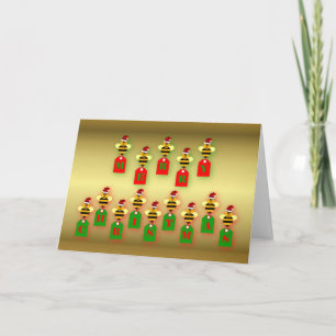 Festividades Mel de abelha Cartão de Natal Abelha italiana