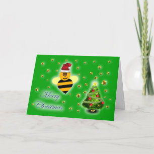 Festividades Mel de abelha Cartão de Natal Abelha italiana