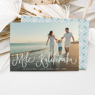 Festividades Mele Kalikimaka Cartão com fotos de Férias do