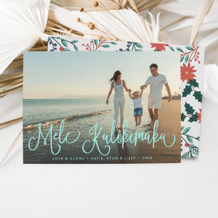 Festividades Mele Kalikimaka Cartão com fotos de Férias do Ha