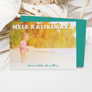 Festividades Mele Kalikimaka Cartão com fotos de Férias do Ha