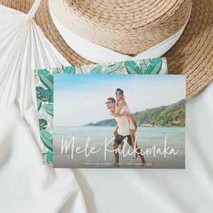 Festividades Mele Kalikimaka Cartão com fotos de Férias do Ha
