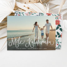 Mele Kalikimaka | Cartão com fotos de Férias do Ha