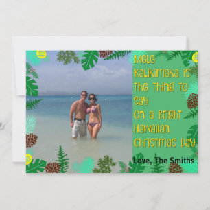 Festividades Mele Kalikimaka Cartão de Natal de Praia Tropic