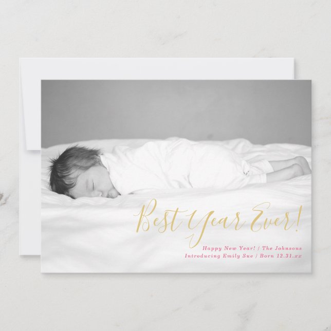 Festividades Melhor Cartão com fotos de Férias do Ano Novo (Frente)