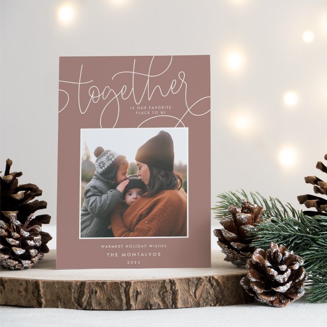 Festividades Melhor Juntos | Cartão com fotos de férias (Criador carregado)