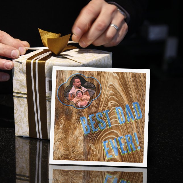 Festividades Melhor pai do mundo pintado em madeira - cartão de (Criador carregado)