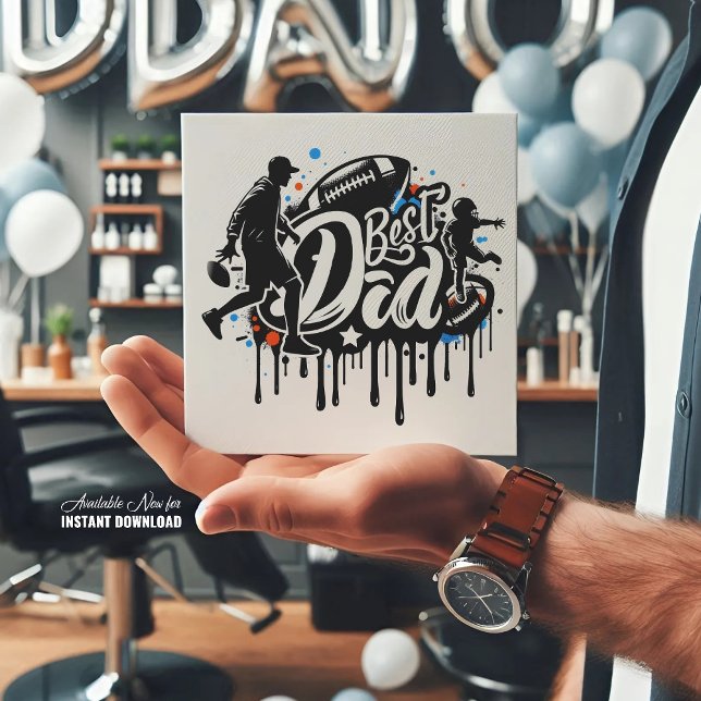 Festividades Melhor Papai Futebol cartão de Natal de graffiti p (Criador carregado)