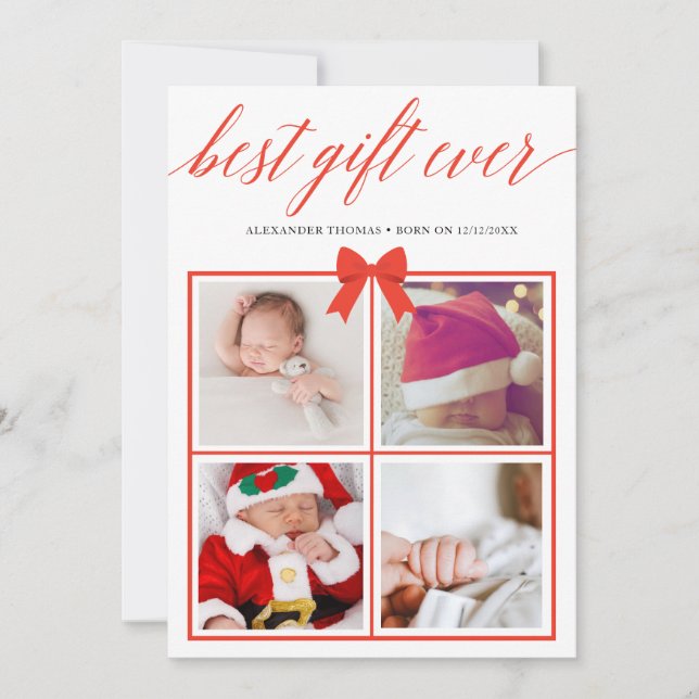 Festividades Melhor Presente de Sempre Cartão de Férias Plano c (Frente)