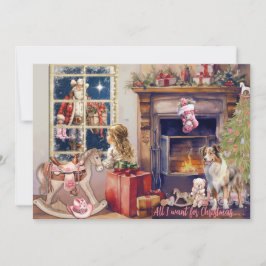 Festividades Menina, cowboy cor-de-rosa Boots para um Cartão de