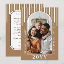 Mensagem de cartão de foto de Ano Novo moderno na 