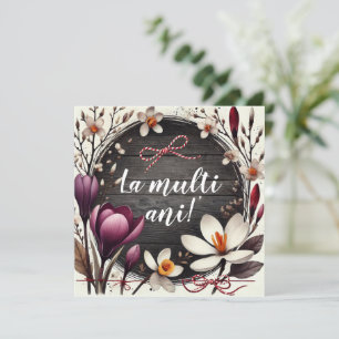 Festividades Mensagem Personalizada Do Cartão De Saudação Flora