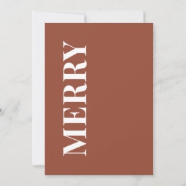 Festividades Minimal MERRY | Cartão de Boas Festas Terracota