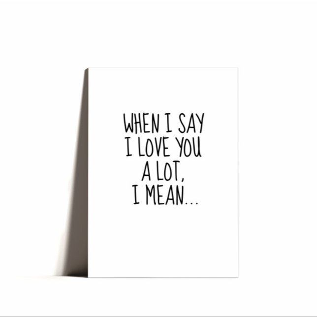 Festividades Mínimo Punny Eu Te Amo Muito Cartão De Namorados (Criador carregado)