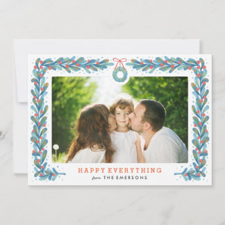 Festividades Mistle Wreath - Cartão com fotos de Férias