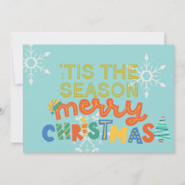 Festividades Moderno Este é o Cartão de Natal Colorido da Estaç