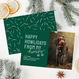 Festividades Moderno Feliz Howlidays Pet Cartão de Natal
