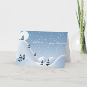 Festividades Montanhas nevado do cartão de Natal