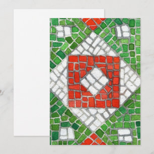 Festividades MOSAICO DE FÉRIAS Cartão Plano 5x7 / Vertical