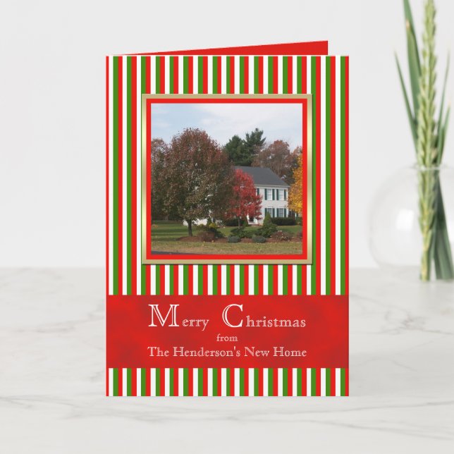Festividades Mudança de endereço Cartão de Natal de Foto (Frente)