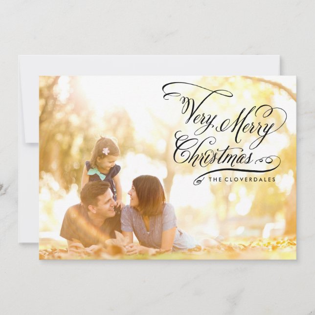 Festividades Muito Feliz Cartão de Natal (Frente)