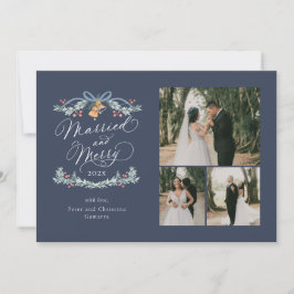 Festividades Multifoto casada e Feliz - Primeiro Cartão de Nata