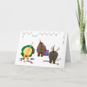 Festividades Nada De Bumbum De Um Cartão De Natal Do Cairn