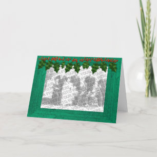 Festividades Natal Adicione seu Cartão Personalizável de Quadro