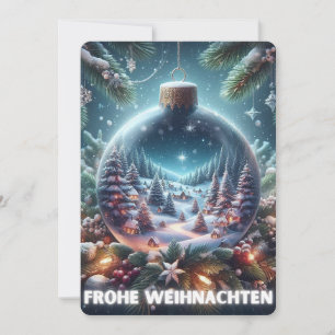 Festividades Natal Alemanha Frohe Weihnachten Cartão de Férias