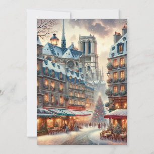 Festividades Natal Clássico Parisiense - Cartão de Natal