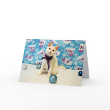 Natal de Audrey - Cartão de Natal de Gato/Gato