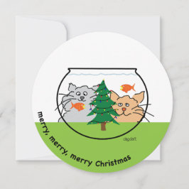 Festividades Natal em um Cartão de Férias do Fishbowl