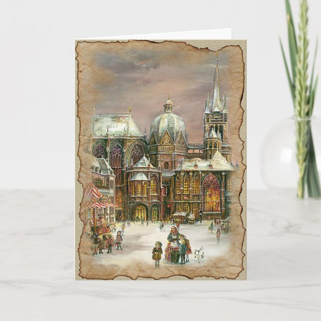Festividades Natal na cidade - Cartão de Saudação (Frente)