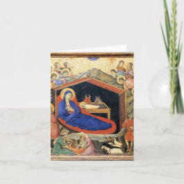 Festividades Natividade de Duccio, cartão de texto inglês