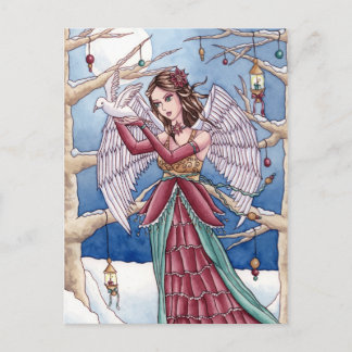 Festividades Neva - Cartão postal de anjo natalino
