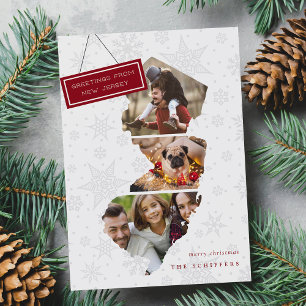 Festividades New Jersey Wish   Cartão de Colagem de Fotografias