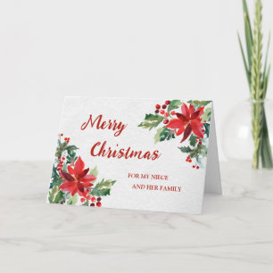 Festividades Niece e sua família Feliz Cartão de Natal