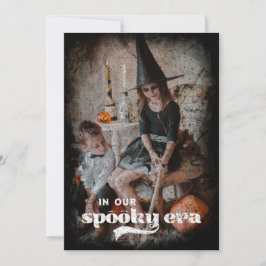 Festividades No nosso cartão de Natal da família da Era Assusta