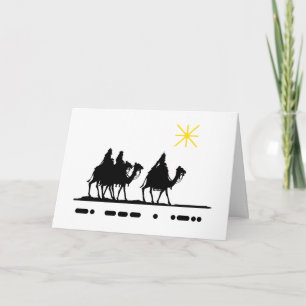 Festividades Noel no Morse Code Cartão de Natal com Sábios