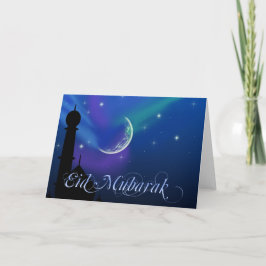 Festividades Noite mágica de Eid - cartão islâmico