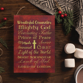 Festividades Nomes de Jesus Cartão de Natal Personalizado