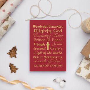 Festividades Nomes de Jesus Cartão de Natal Personalizado
