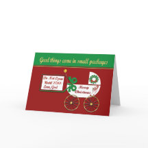 Novo bebê cartão de Natal Amo Deus