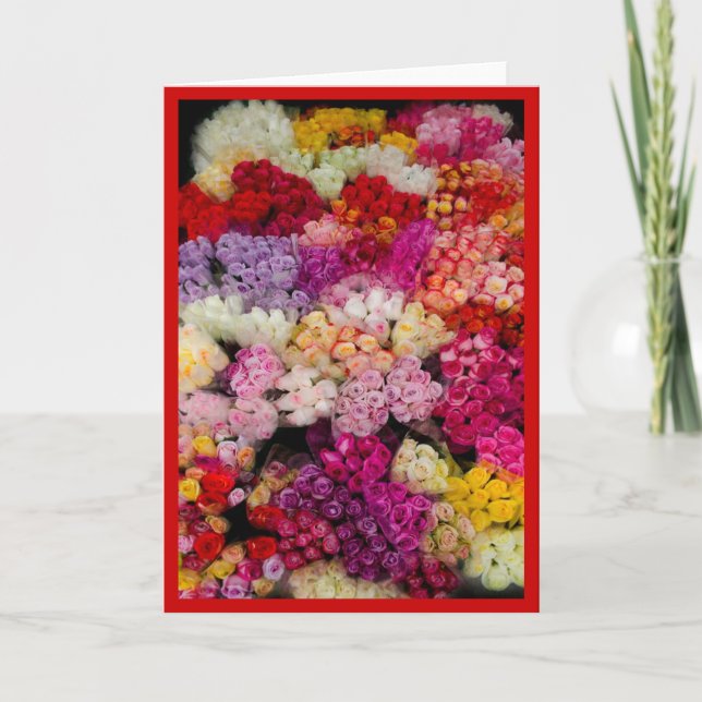 Festividades Número de Rosas com cartão personalizável, Dia de  (Frente)