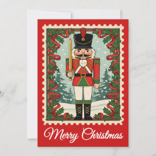 Festividades Nutcracker   Cartão de Natal com Carimbo de Prefác