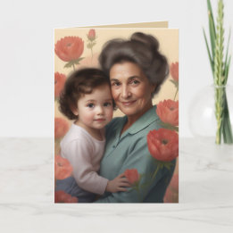 Festividades O Abraço de uma Avó - Cartão do Dia das Mães