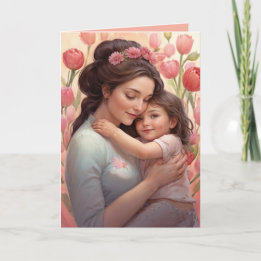 Festividades O Abraço de uma Mãe (1) Cartão do Dia das Mães
