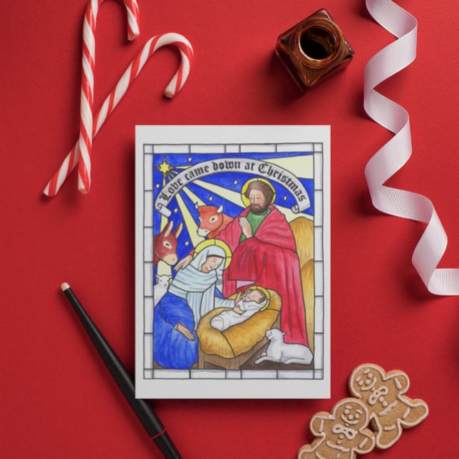 Festividades O amor veio abaixo do cartão de Natal (Criador carregado)