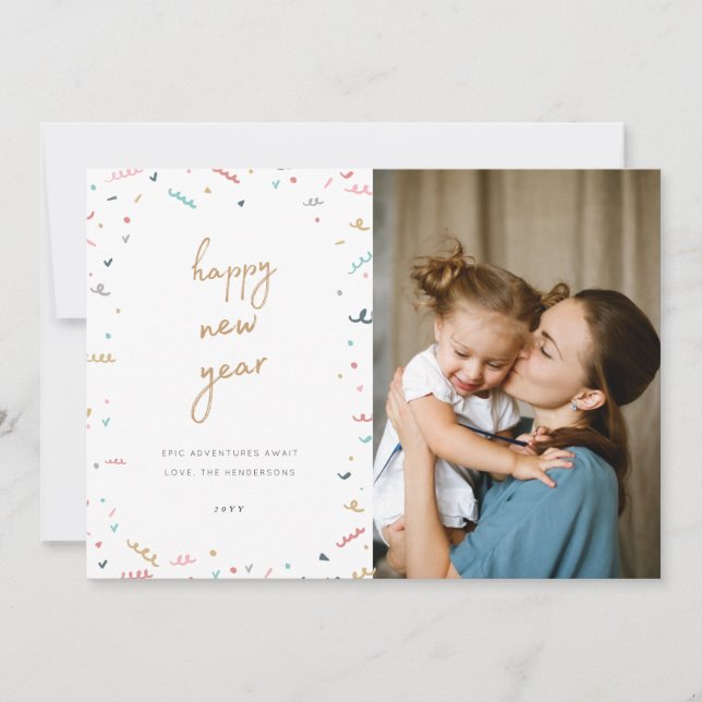 Festividades O cartão com fotos de ano novo de Memphis (Frente)