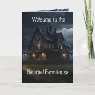 Festividades O Cartão de Halloween da Casa Abandonada Assombrad